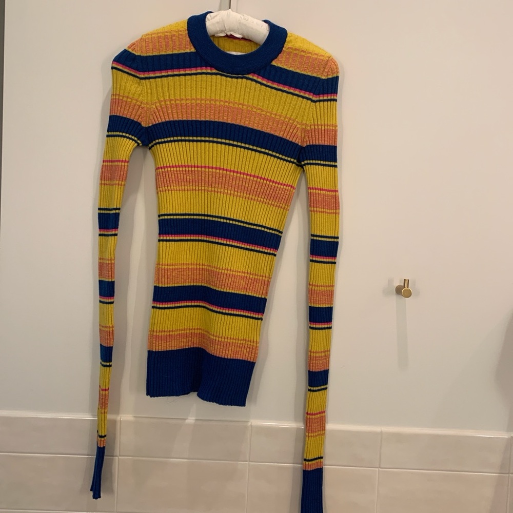 Maison Martin Margiela Colorful Striped Crewneck Sweater